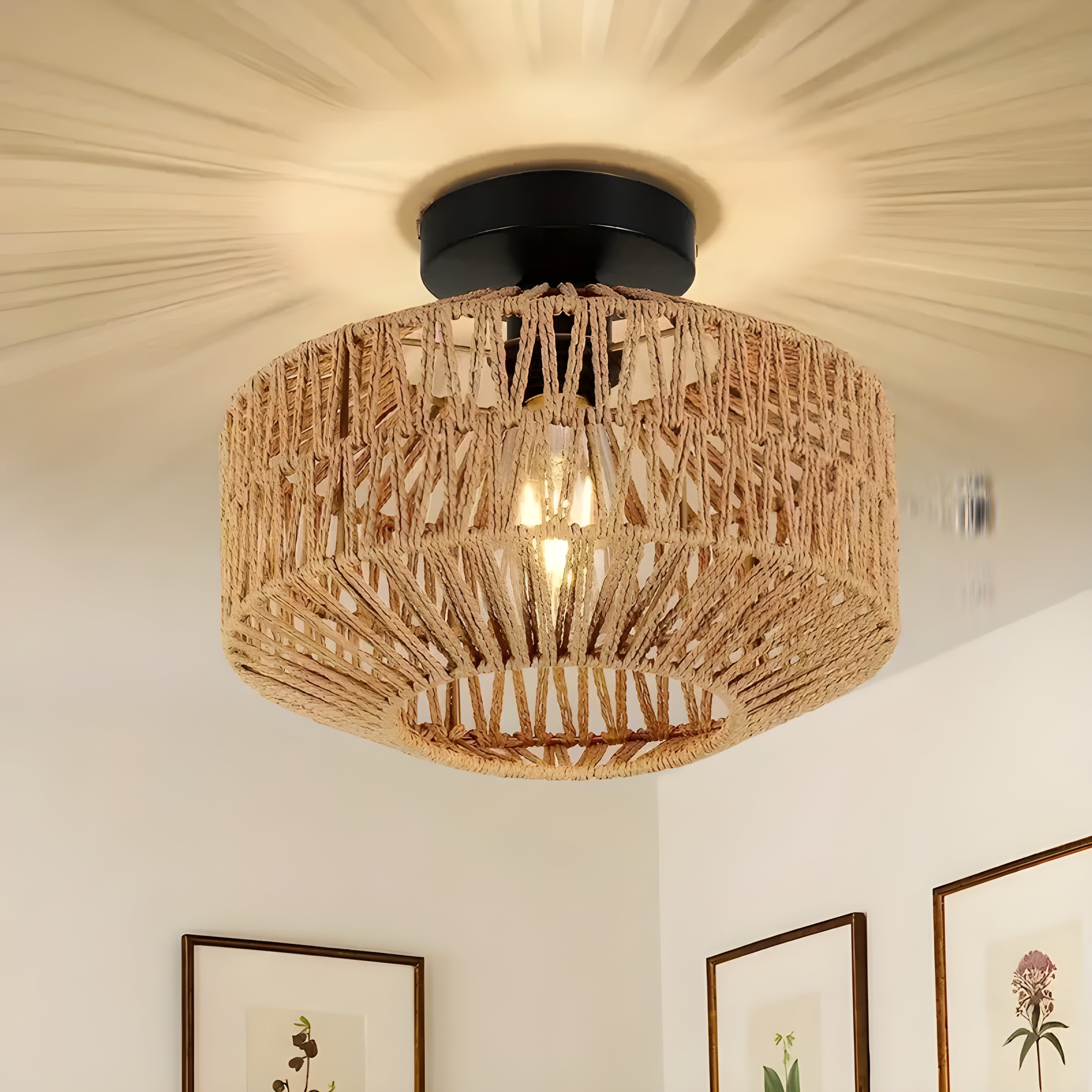 Classic Bamboo Chandelier Ceiling Lamp