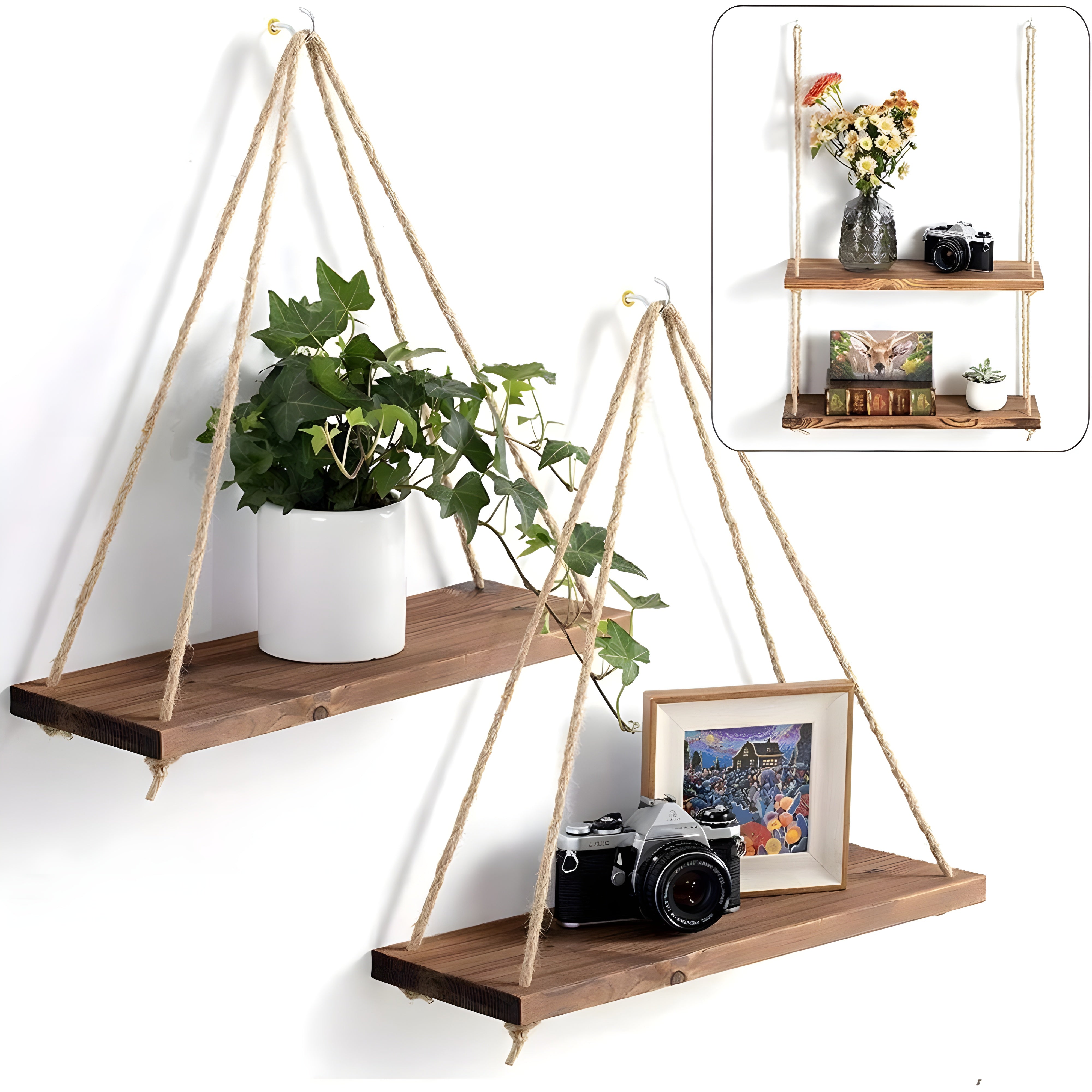 Wall Hanging Wooden Storage Rack