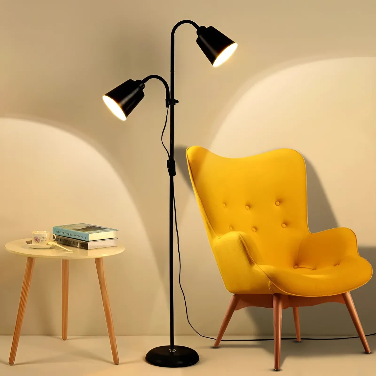 Modern Adjustable LED Floor Lamp with E27 Socket Design