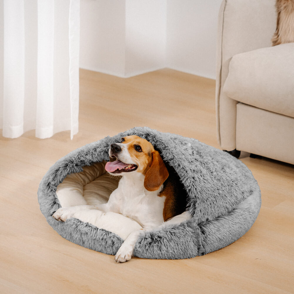 Cozy & Secure Semi-Enclosed Pet Bed