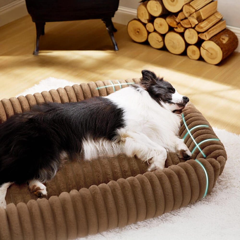 Bolstered Orthopedic Pet Bed – Warm, Supportive & Cozy