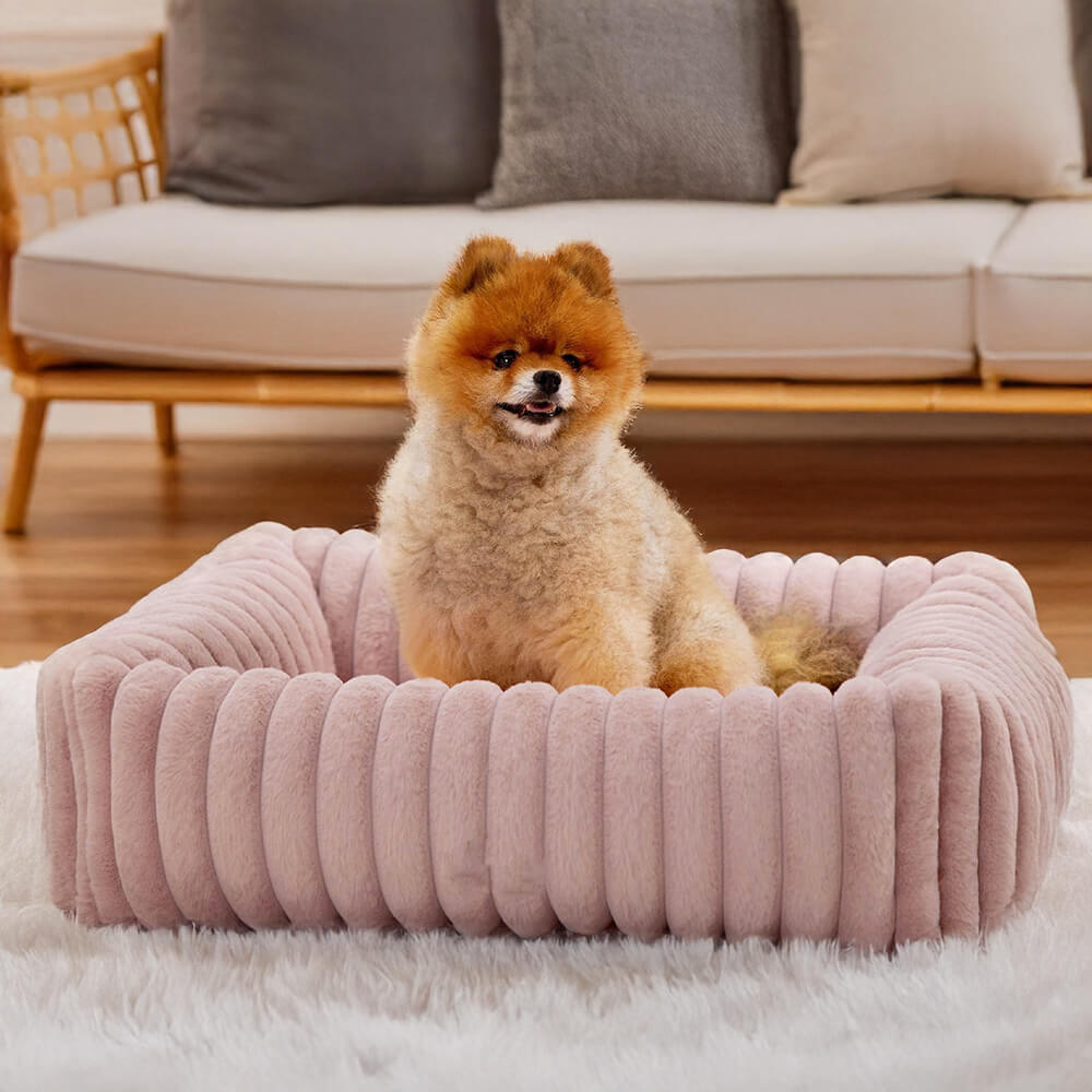 Bolstered Orthopedic Pet Bed – Warm, Supportive & Cozy