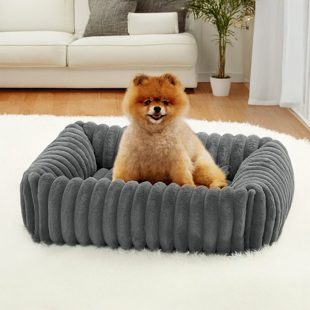 Bolstered Orthopedic Pet Bed – Warm, Supportive & Cozy