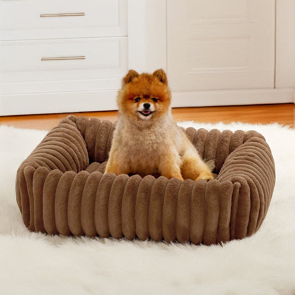 Bolstered Orthopedic Pet Bed – Warm, Supportive & Cozy