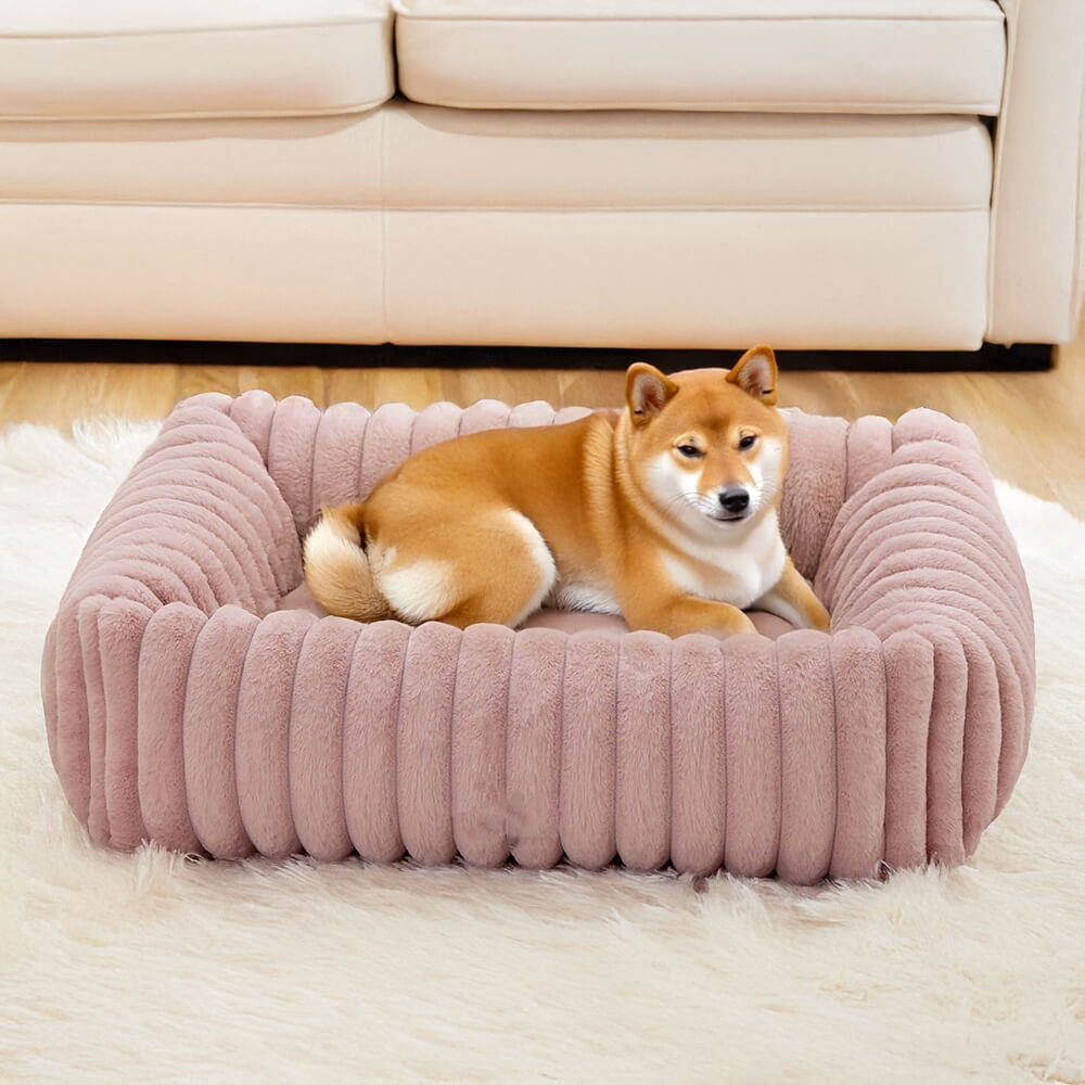 Bolstered Orthopedic Pet Bed – Warm, Supportive & Cozy