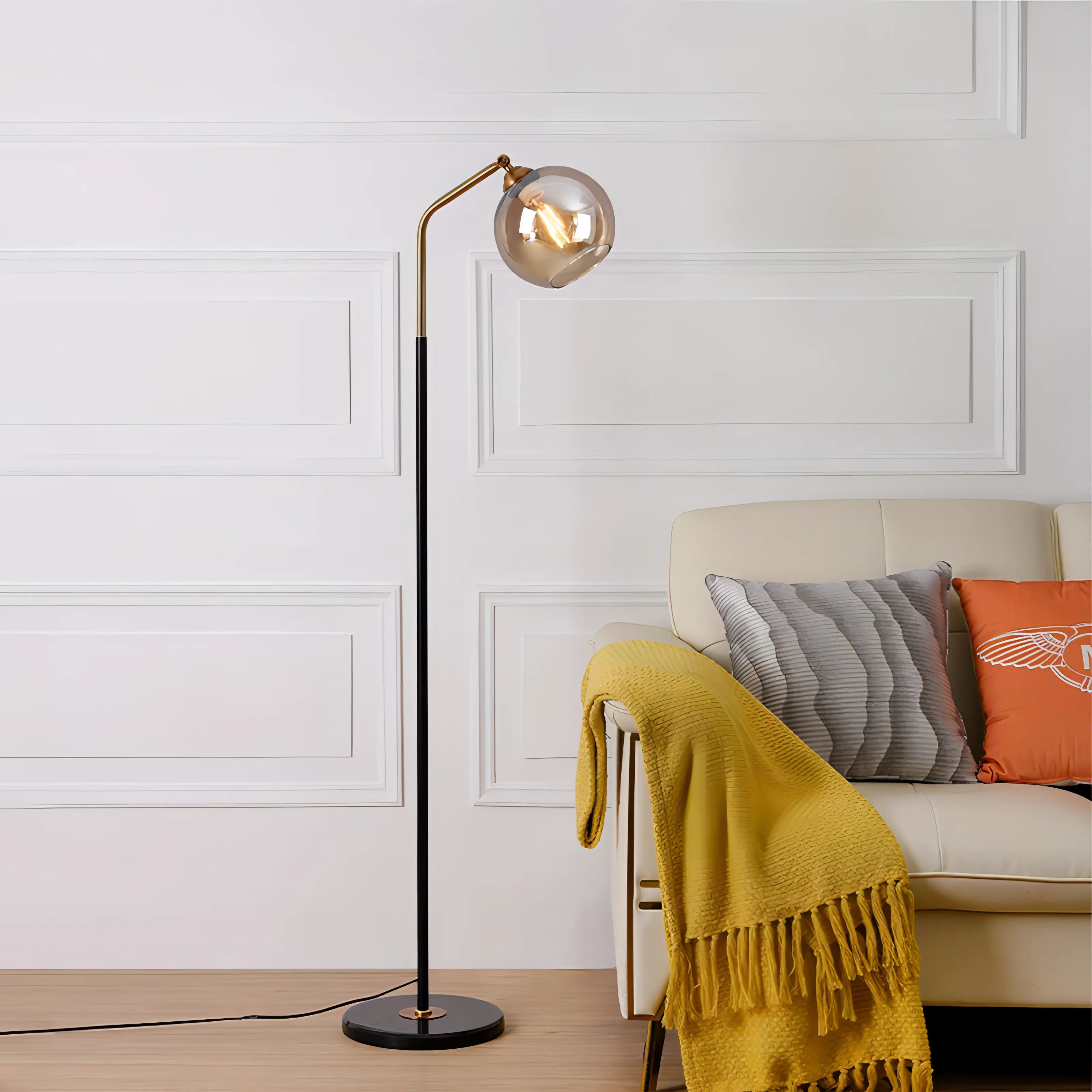 Simon - Modern Glass Orb Table Lamp with Soft Lighting