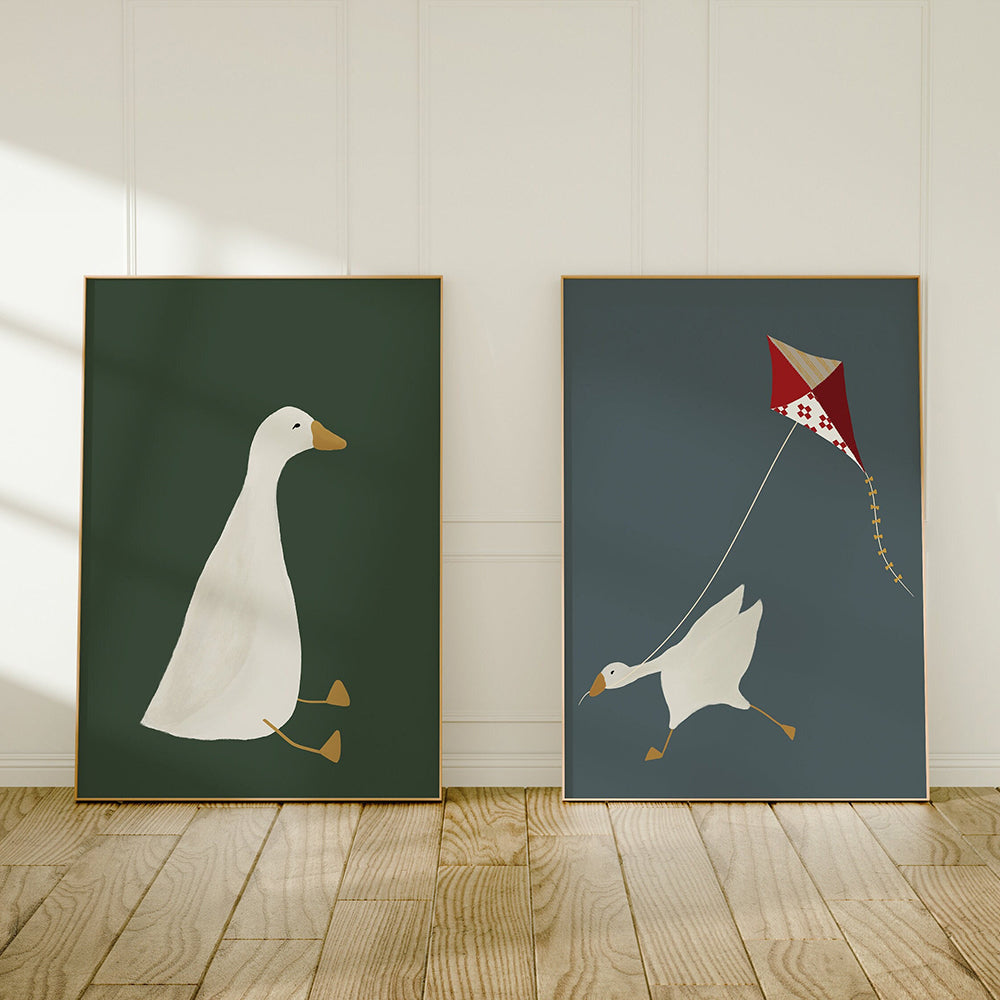 Silly Goose Wall Art on Premium Canvas for Kids Rooms