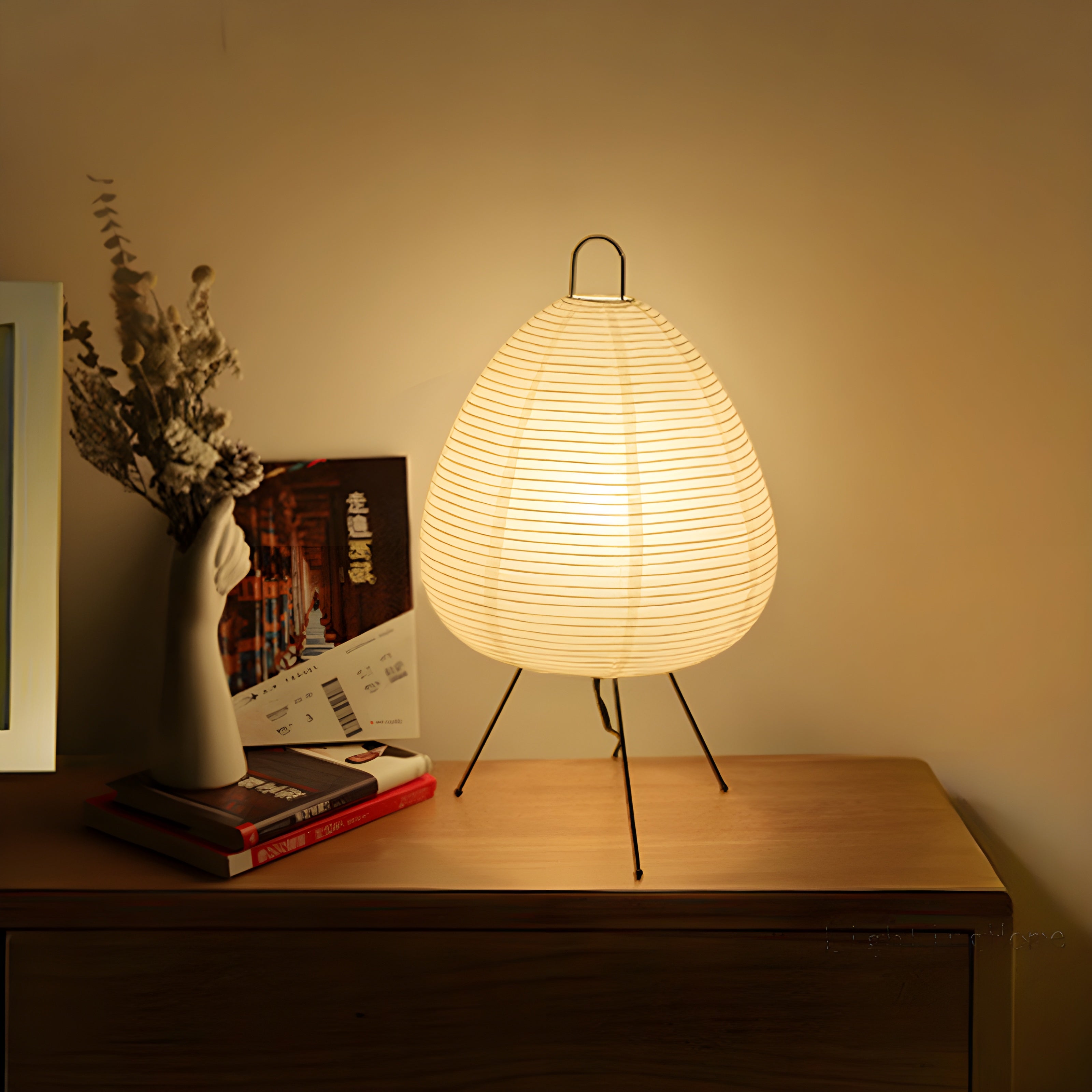 Japanese Design Akari Wabi-sabi Rice Paper Table Lamp