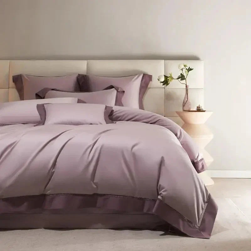 Essence Duvet Cover Set – 1000 TC Egyptian Cotton with Elegant Border Detailing