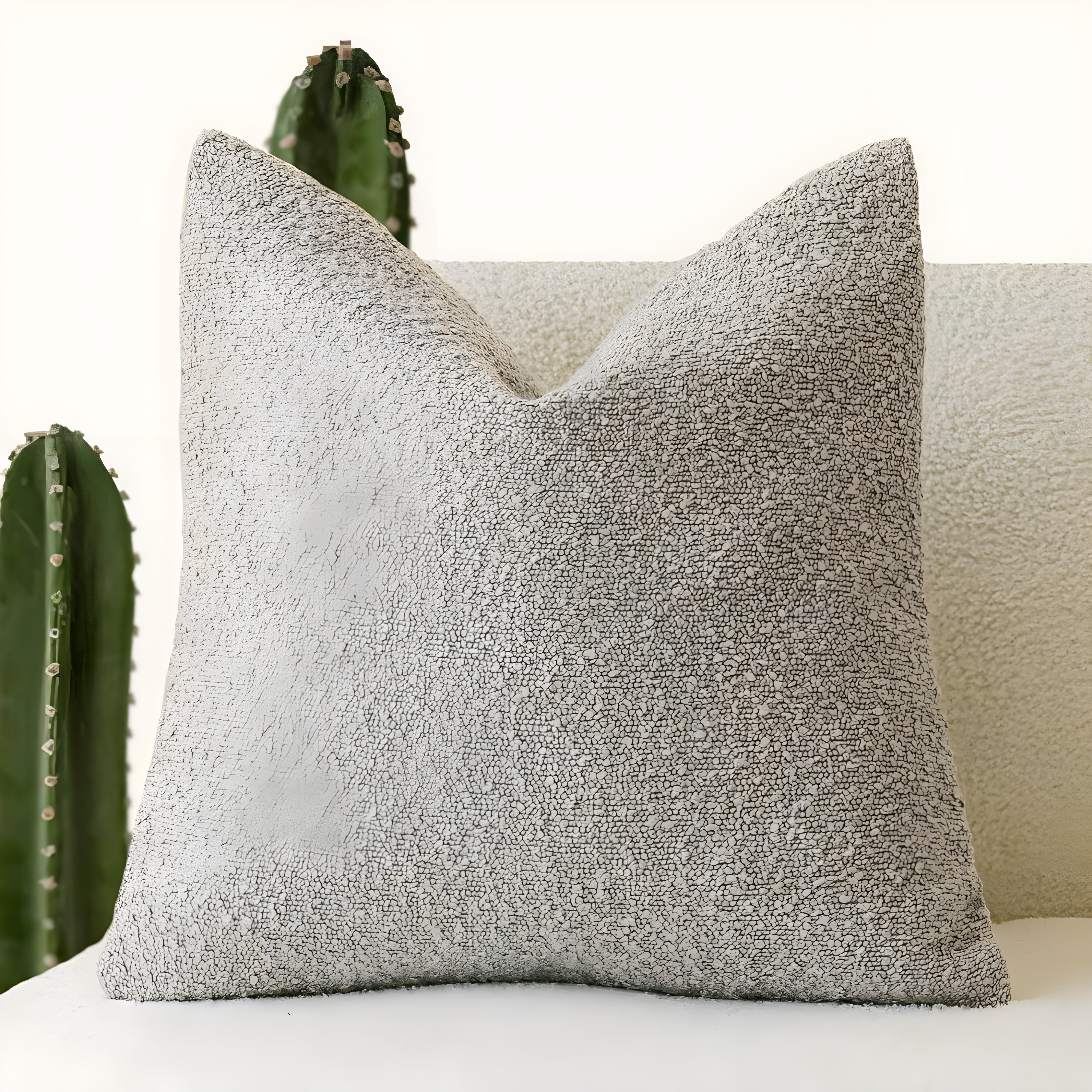 Textured Boucle Throw Pillow Covers for Modern Decor