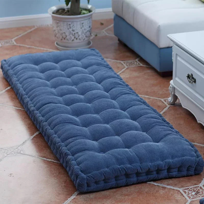 Thick Corduroy Long Bench Cushion in Modern Solid Colors