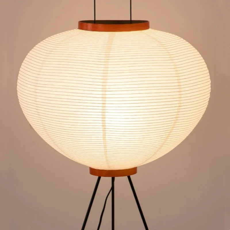 Noguchi Akari Rice Paper Floor Lamp in Vintage Minimalist Style